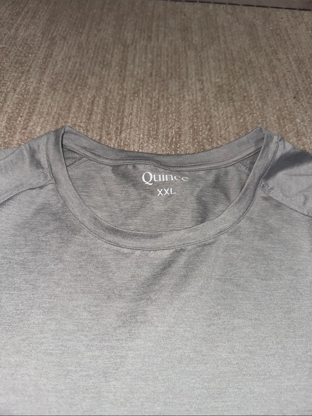 Quince Mens XXL Heather Gray Flowknit Breeze Performance Long Sleeve Athletic T - Picture 7 of 10